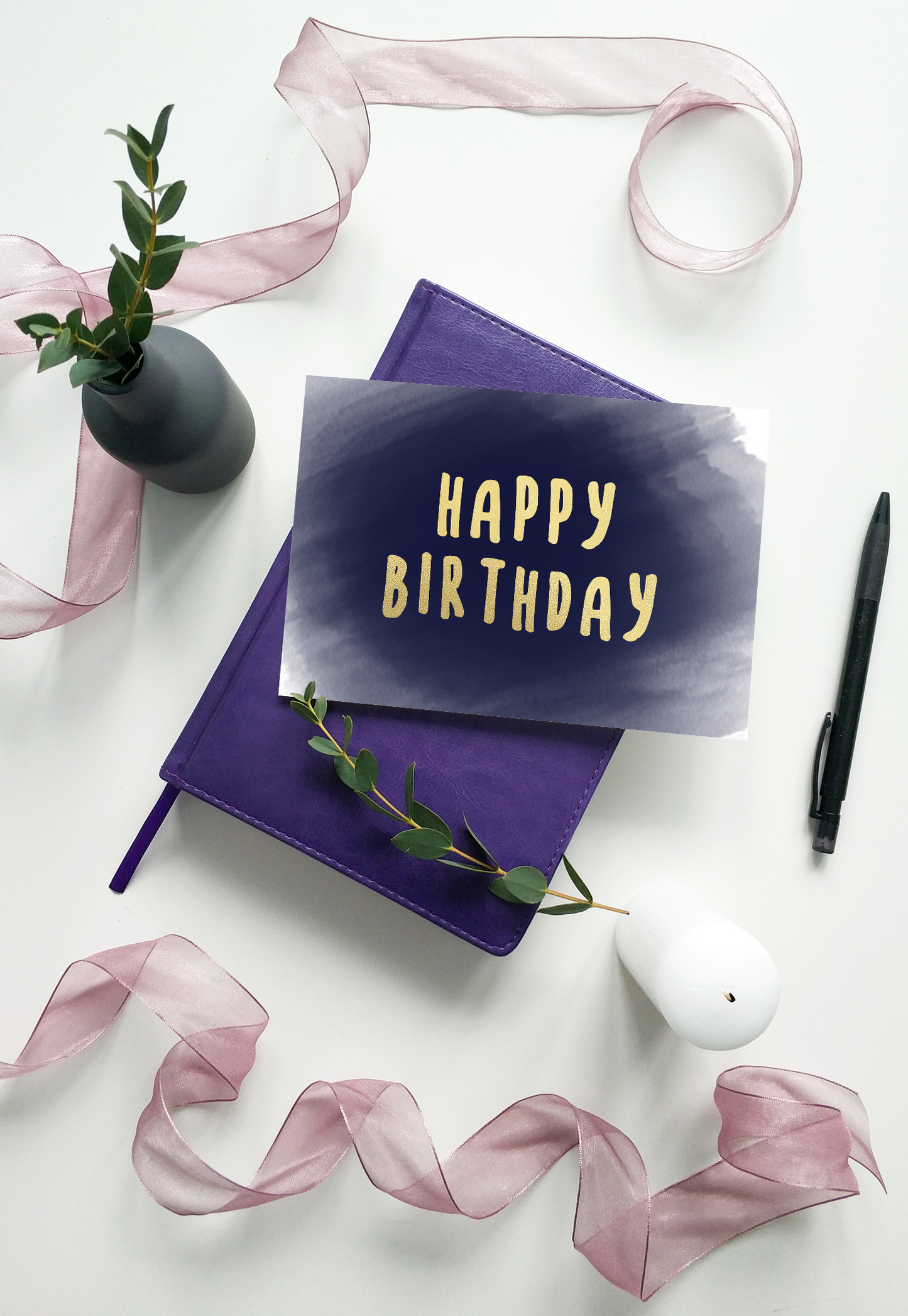 Foiled Happy Birthday Card