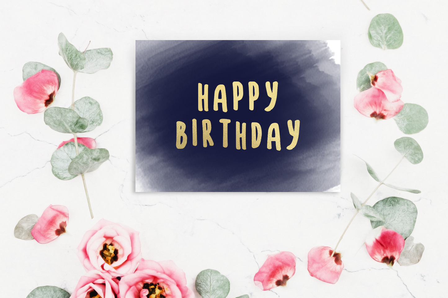 Foiled Happy Birthday Card