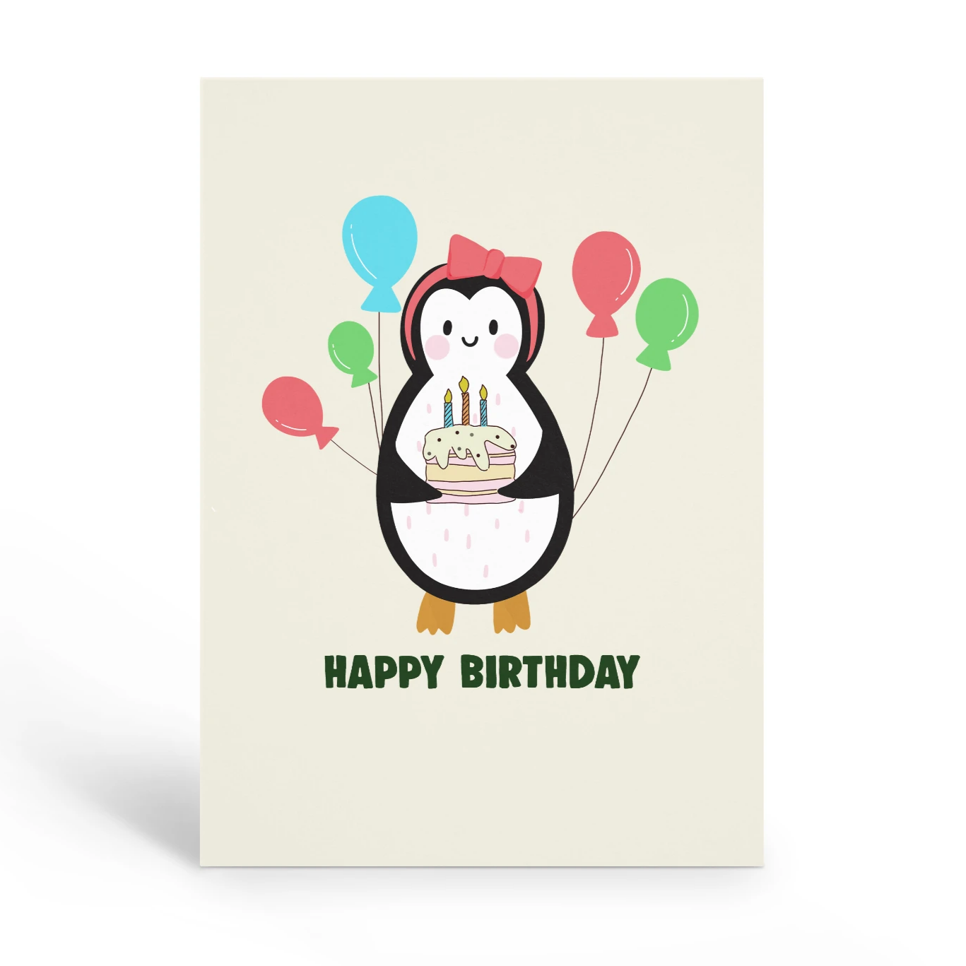 Penguin Happy Birthday Card