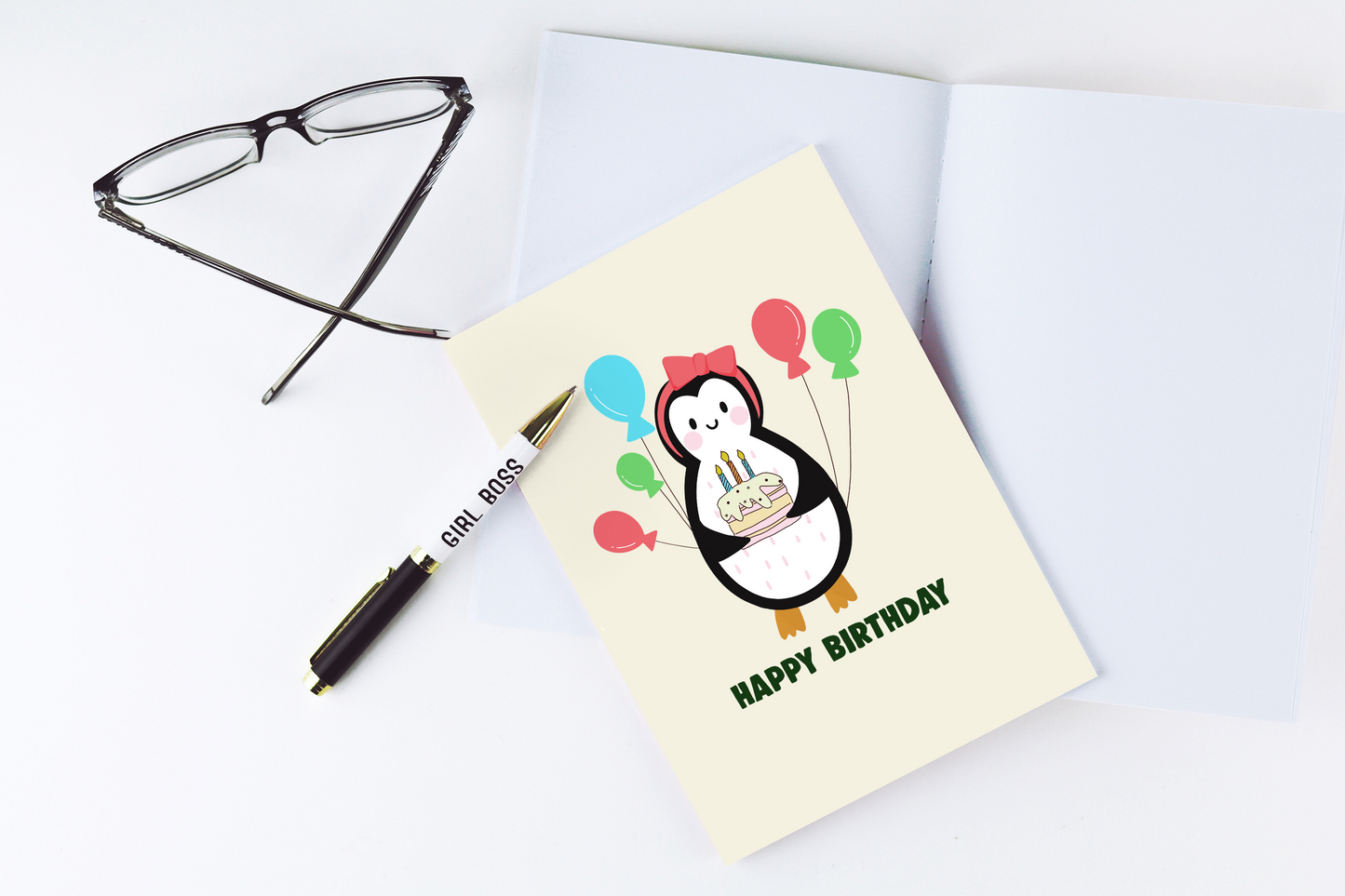 Penguin Happy Birthday Card