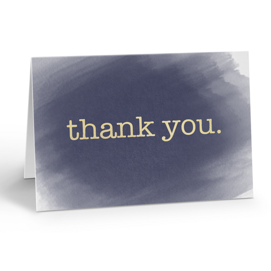 Foiled thank you card