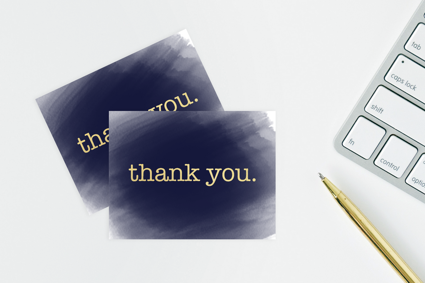 Foiled thank you card