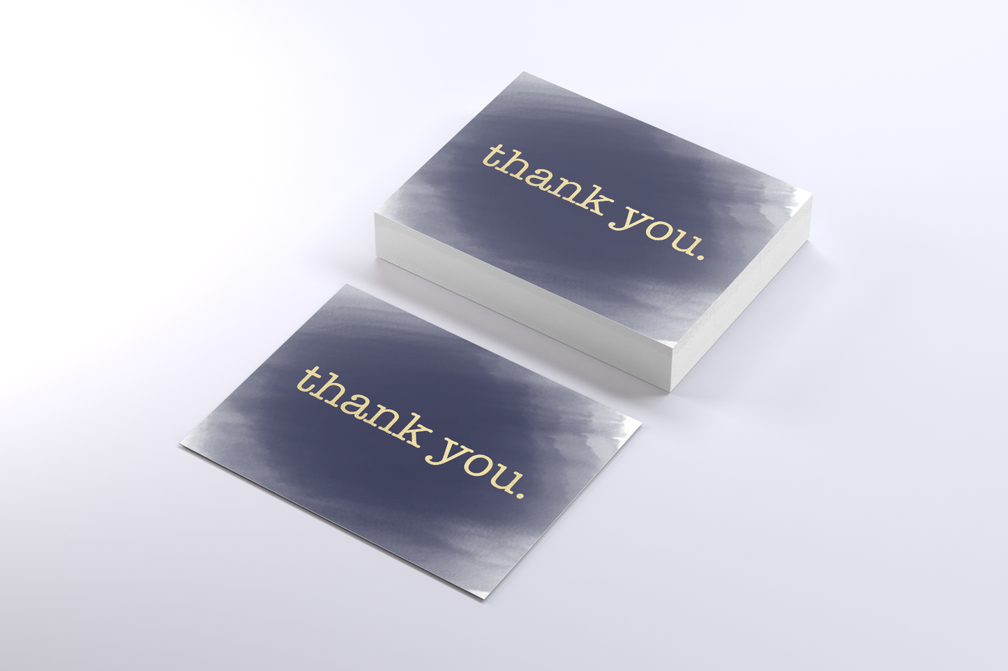 Foiled thank you card