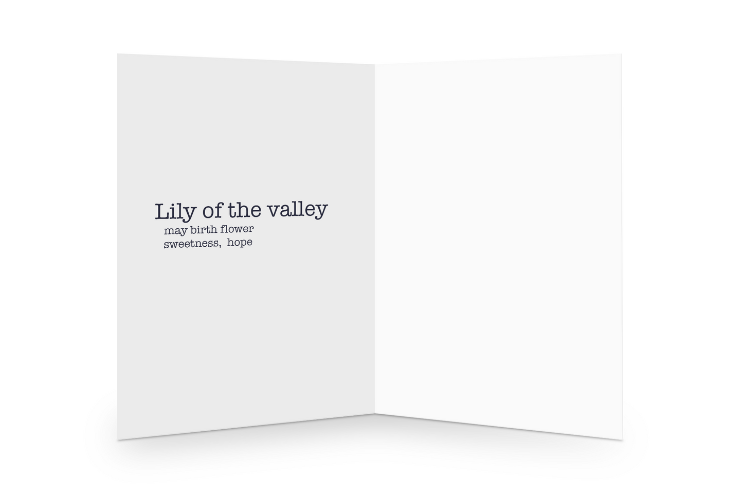 Lily of the valley May birth flower birthday card
