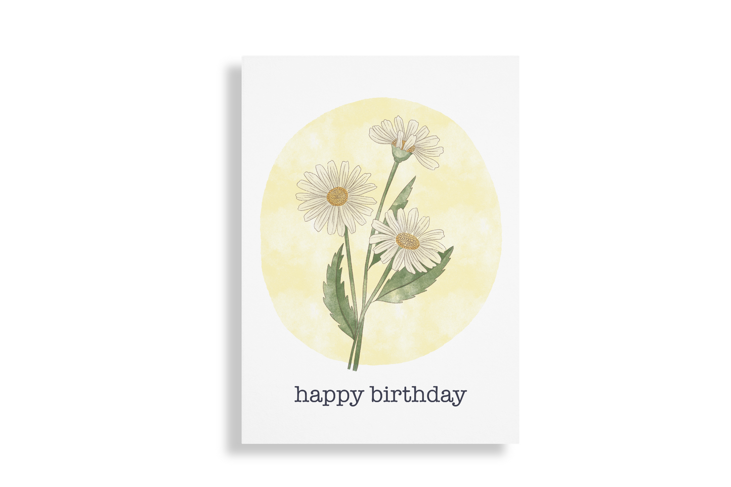 Daisy April birth flower birthday card