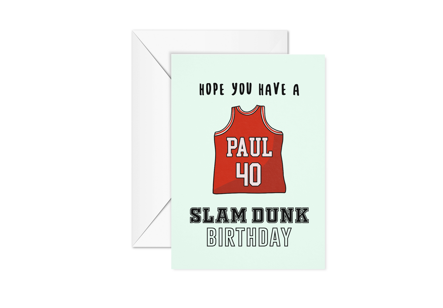 Personalized slam dunk birthday card