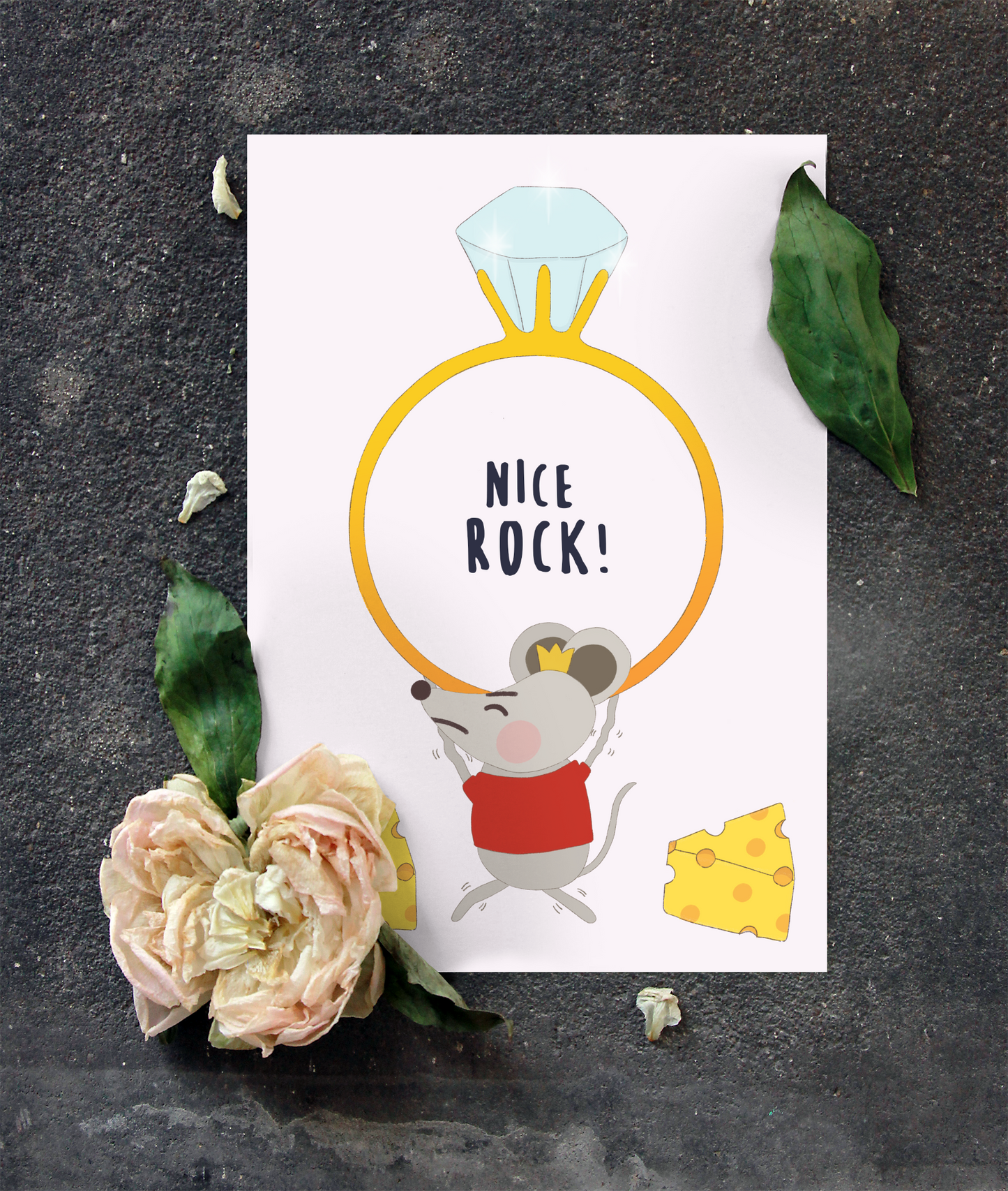 Funny engagement congratulation card