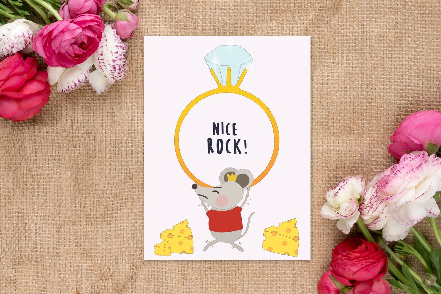 Funny engagement congratulation card