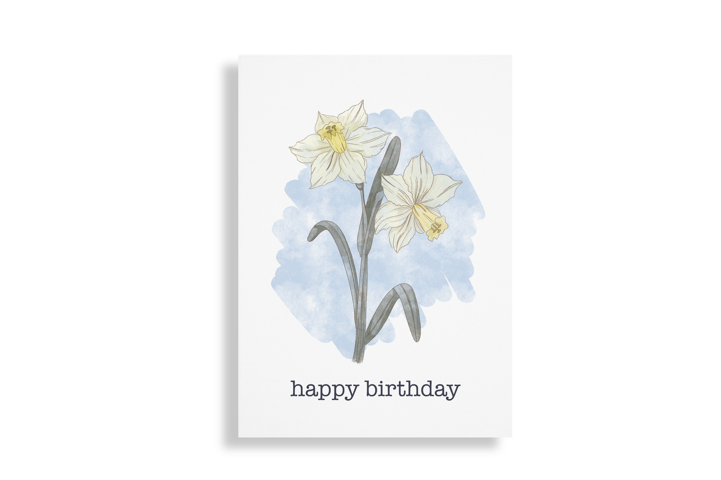 Daffodil March birth flower birthday card