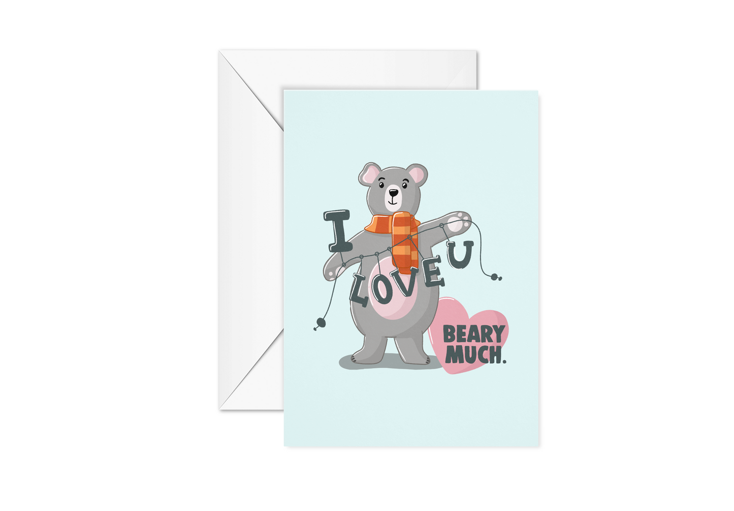 I love you beary much Anniversary Card