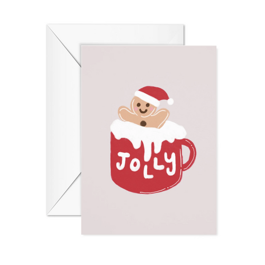 Jolly Christmas with Gingerbread Man Card