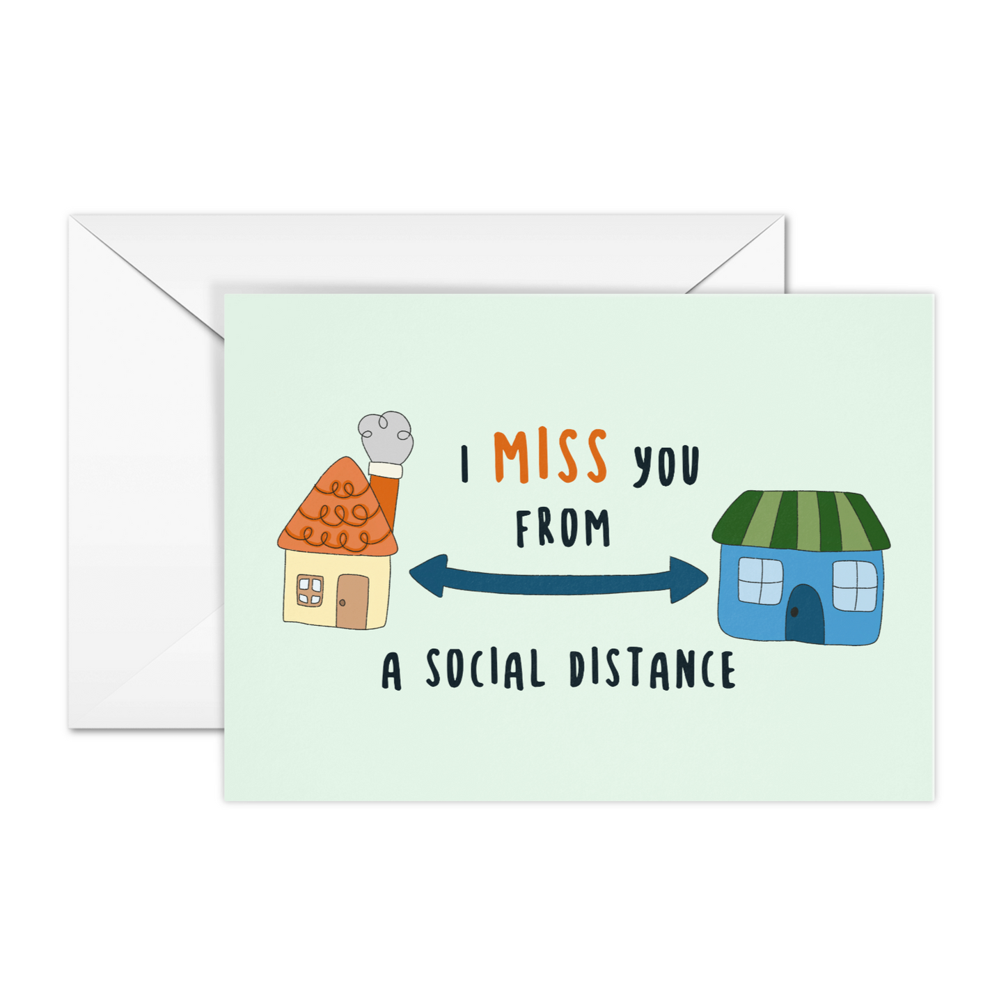 I misse you from a social distance Card