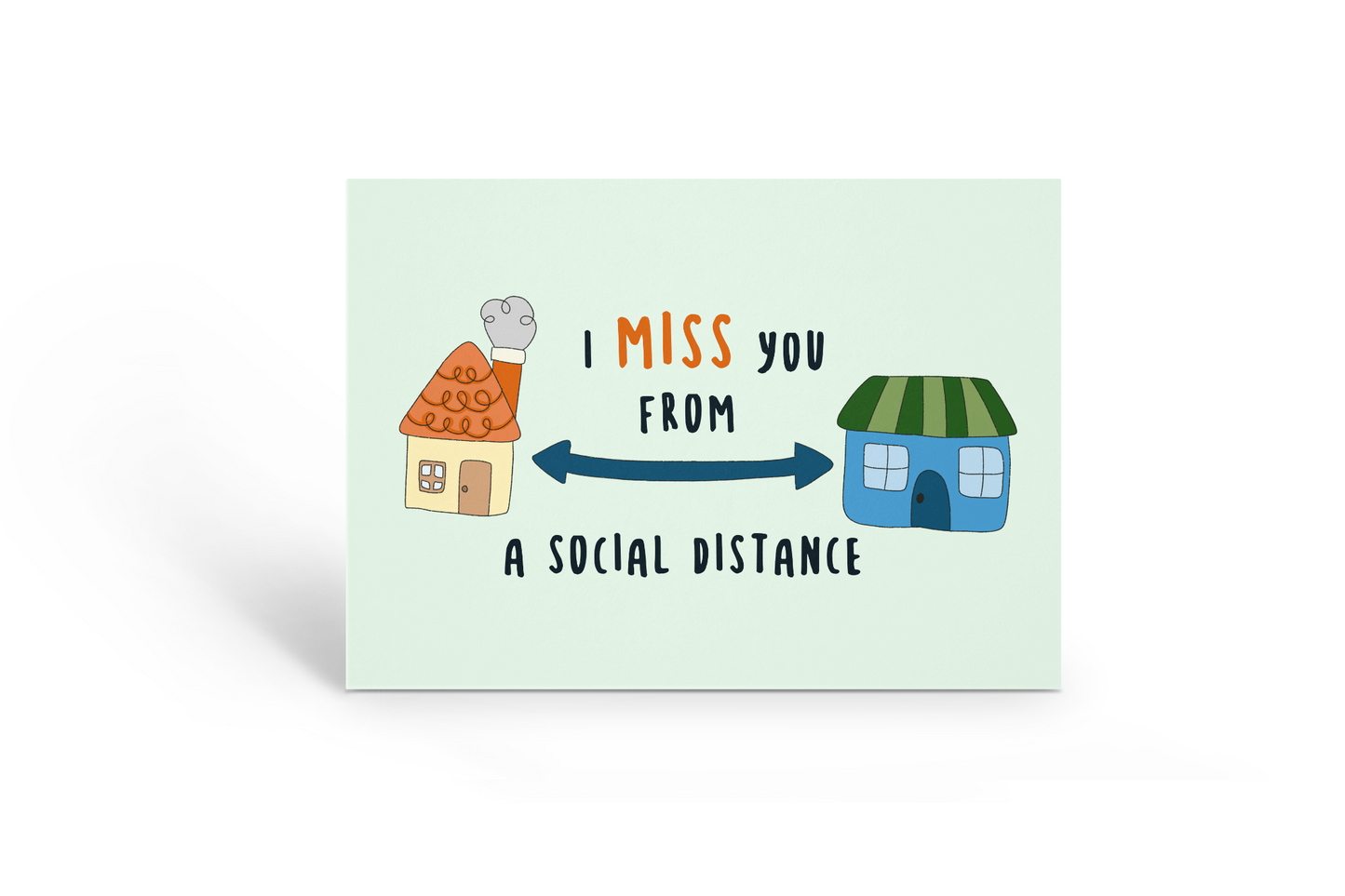 I misse you from a social distance Card