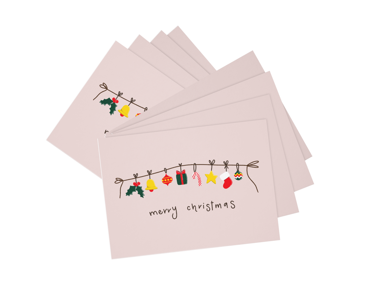 Merry Christmas Boxed Card (Single or Card Pack)