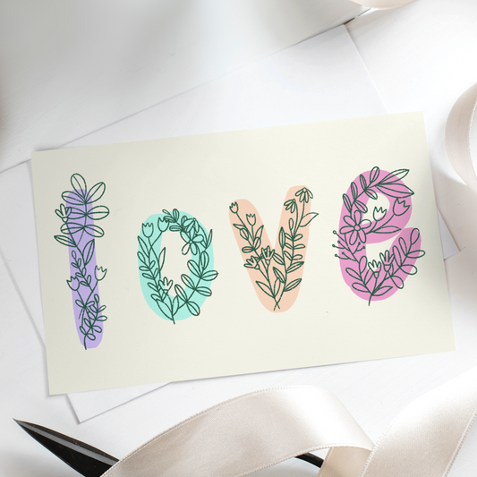 Love botanical Valentine's day Card