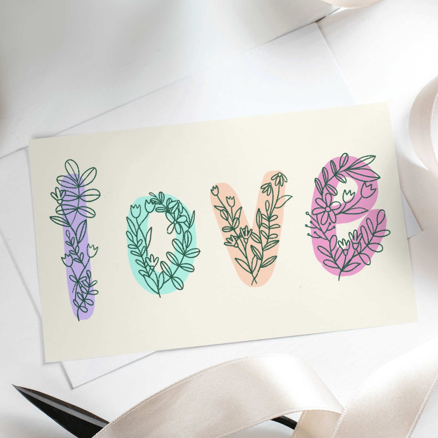 Love botanical Valentine's day Card