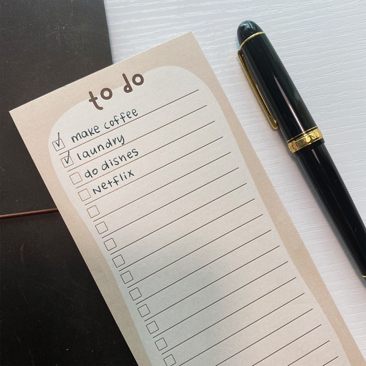 Cozy self love to do list notepad