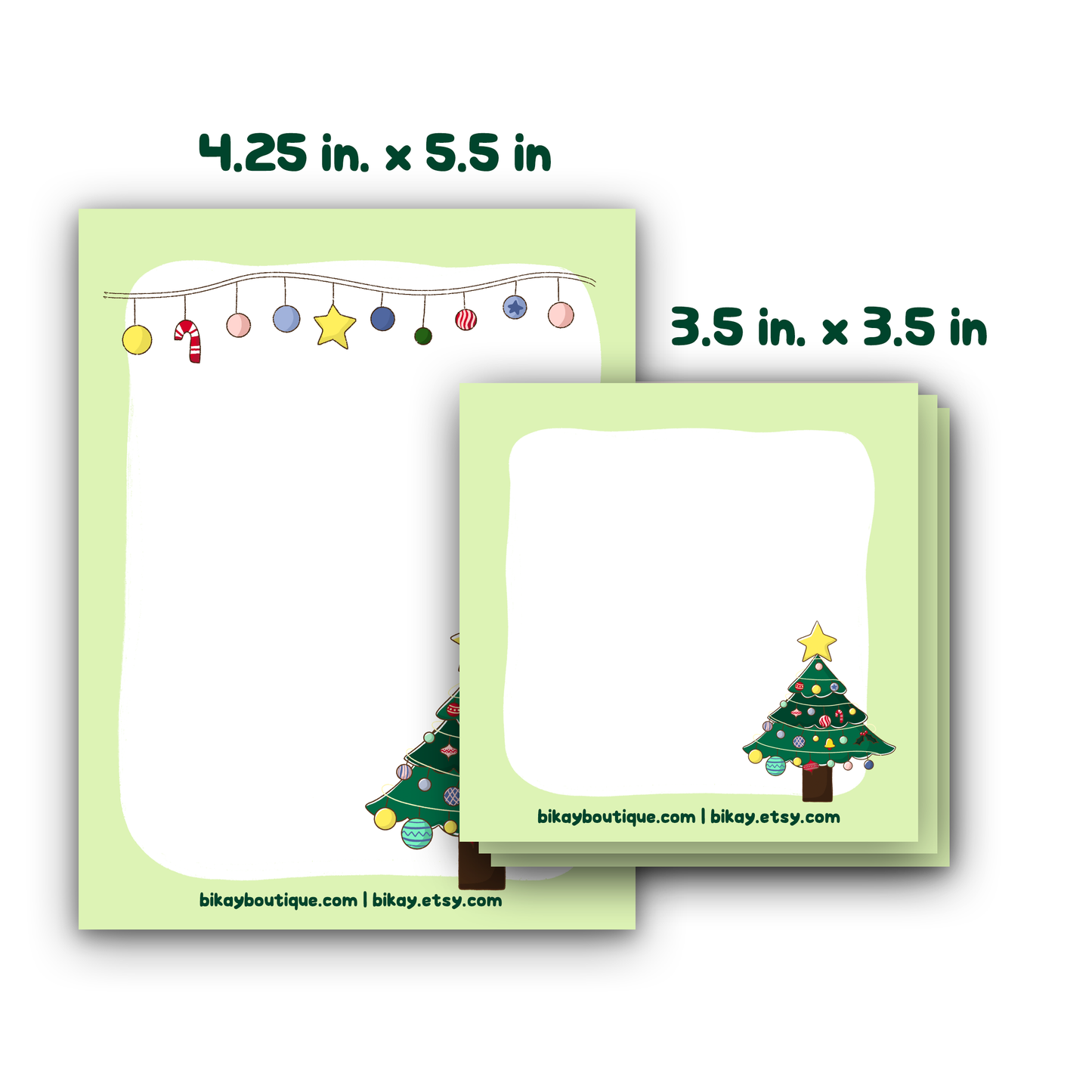 Oh Christmas Tree Note Pad 3.5"x3.5"
