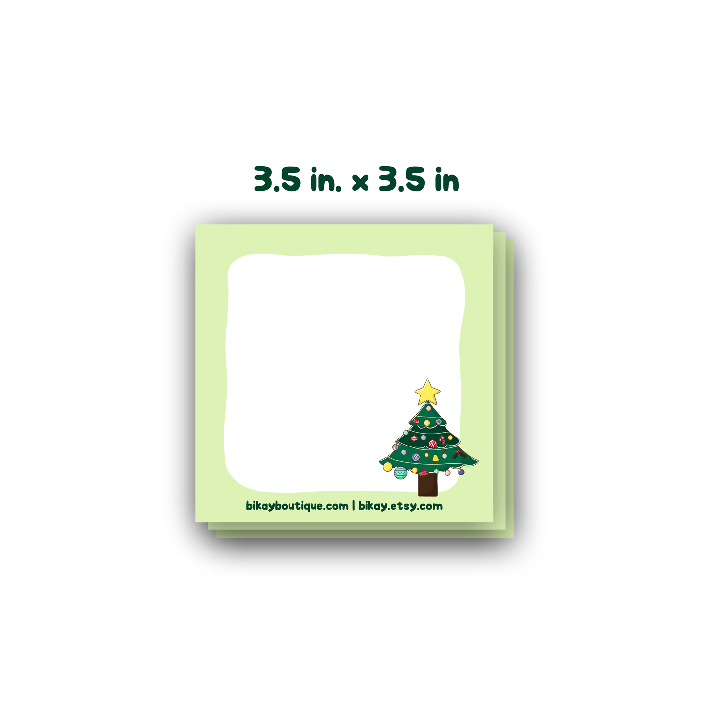 Oh Christmas Tree Note Pad 3.5"x3.5"