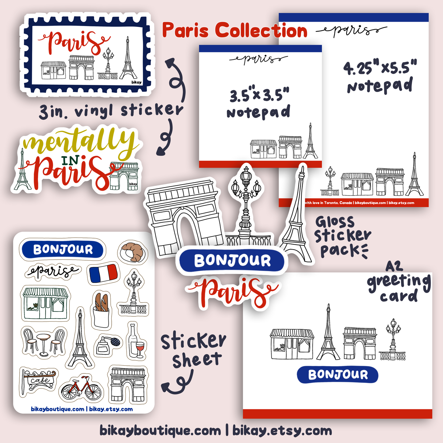 Bonjour Paris Boxed Card (Single or Card Pack)