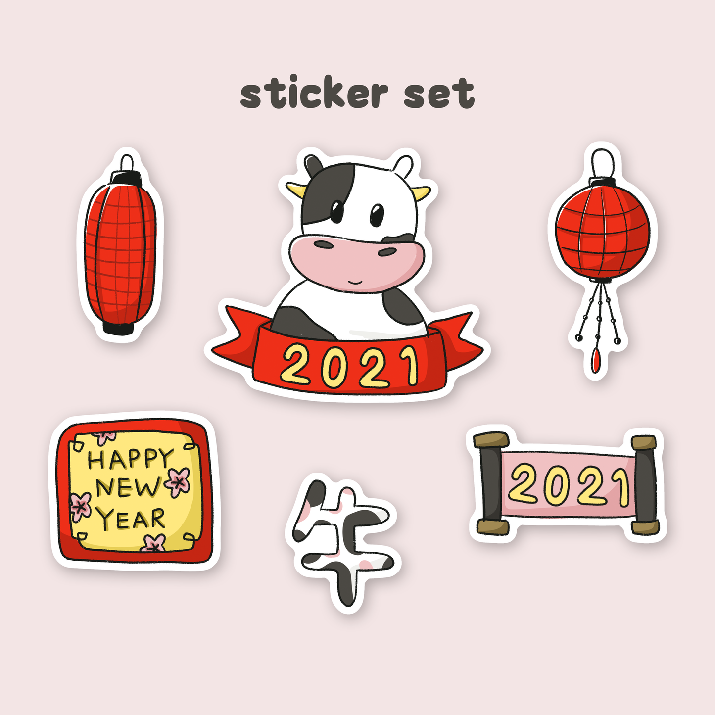 2021 Lunar new year Sticker Set