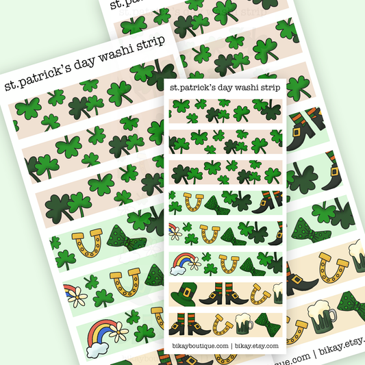 St patricks day washi stickers