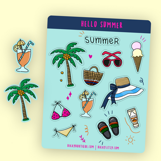 Hello Summer Planner Stickers