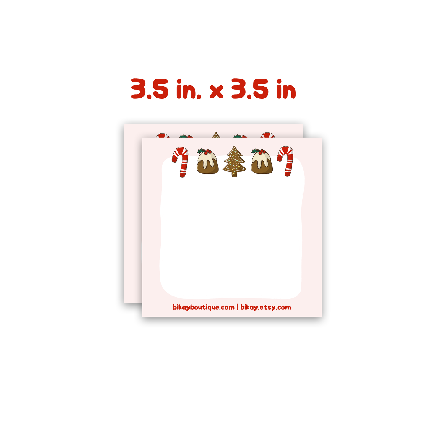 Christmas Sweets Note Pad 3.5"x3.5"