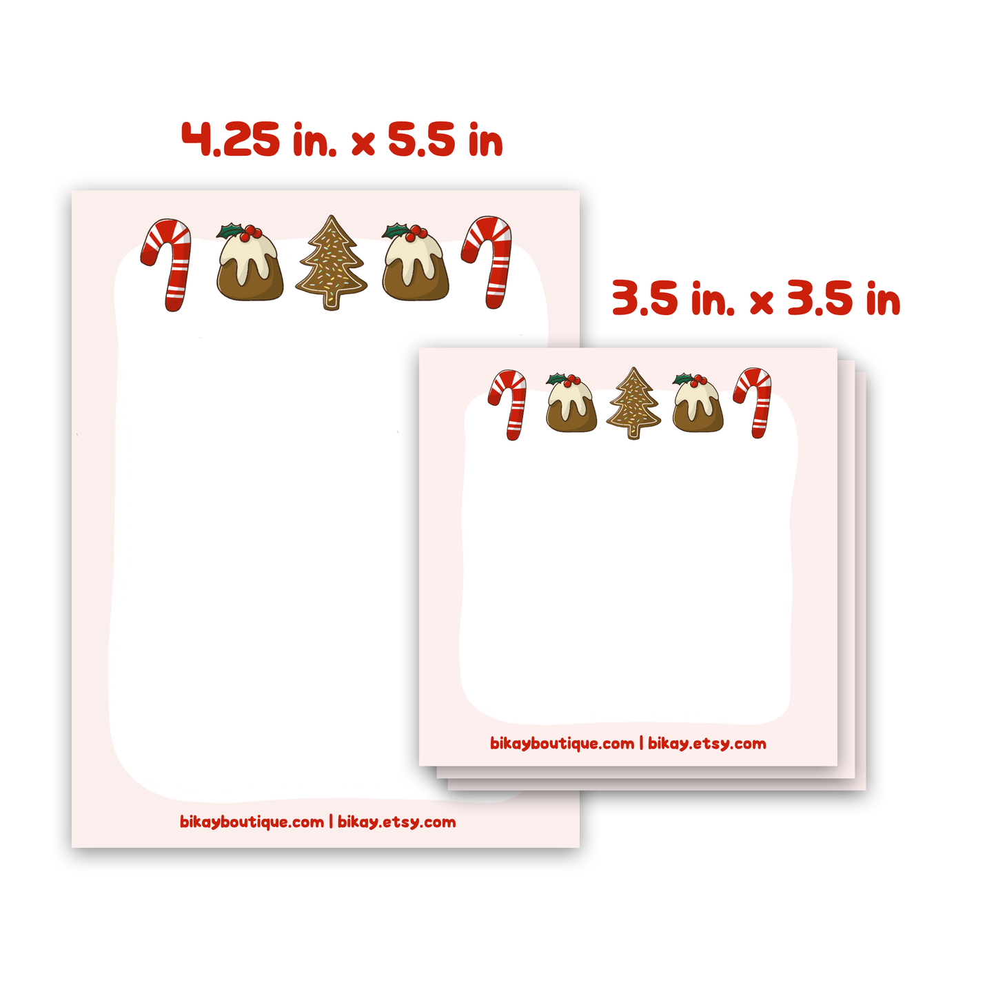 Christmas Sweets Note Pad 3.5"x3.5"