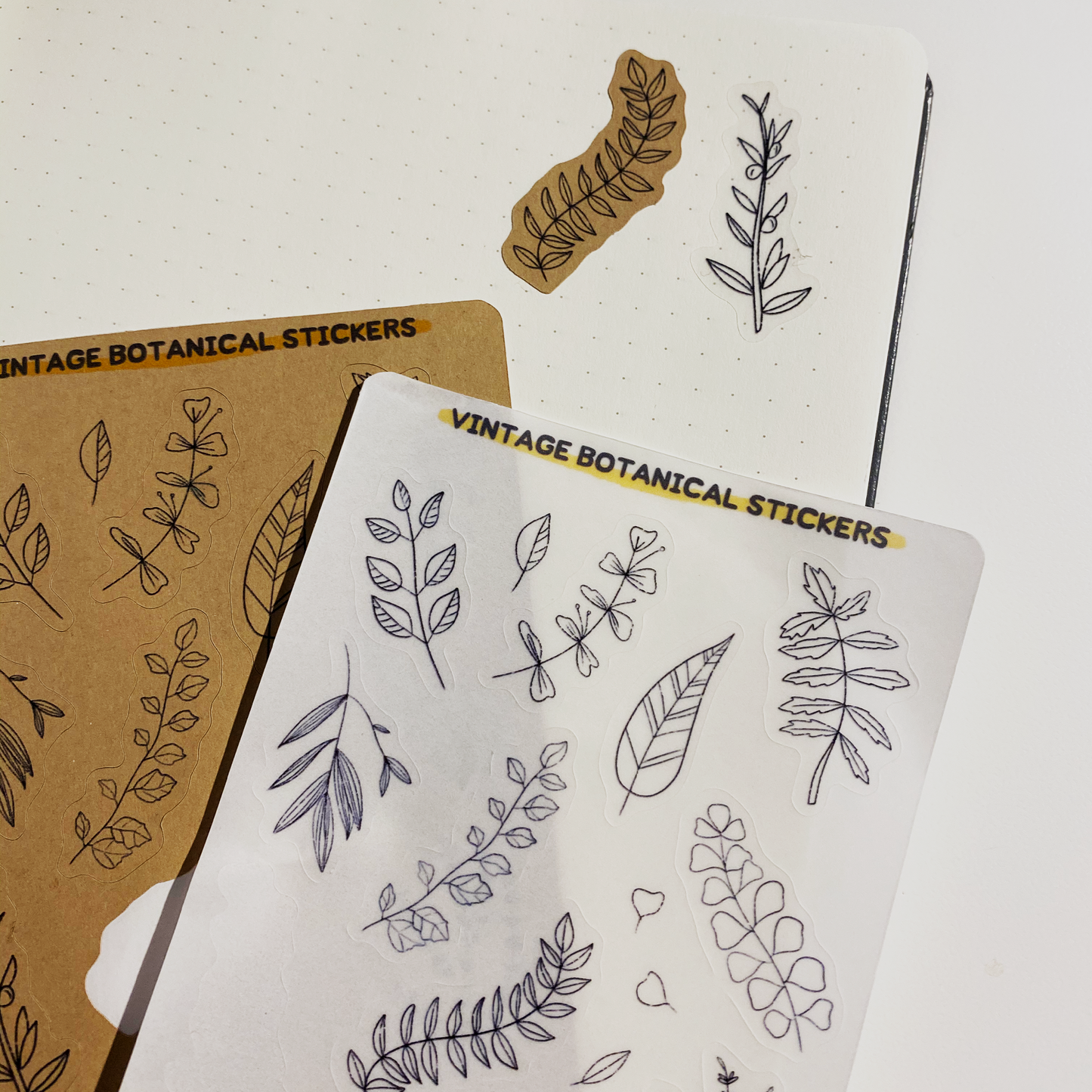 Vintage botanical stickers